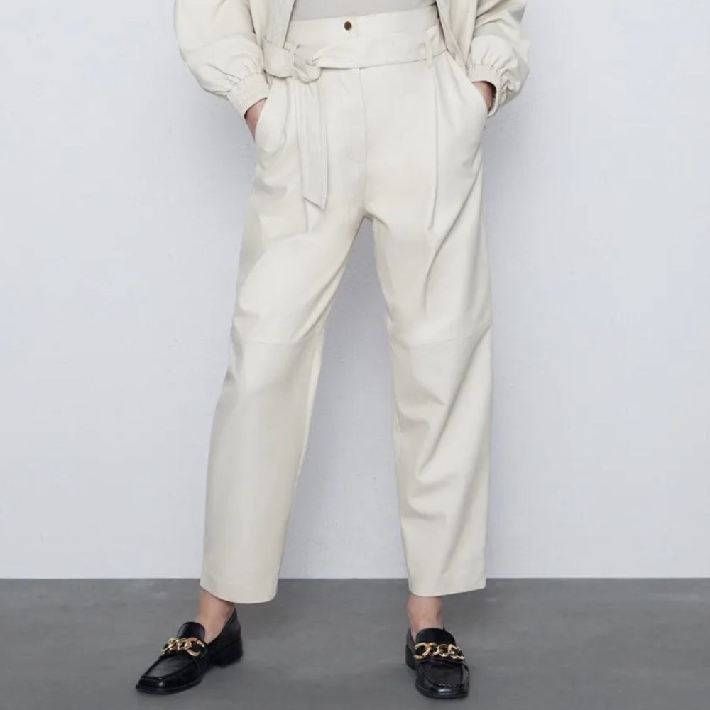 Zara Genuine Leather Trousers​